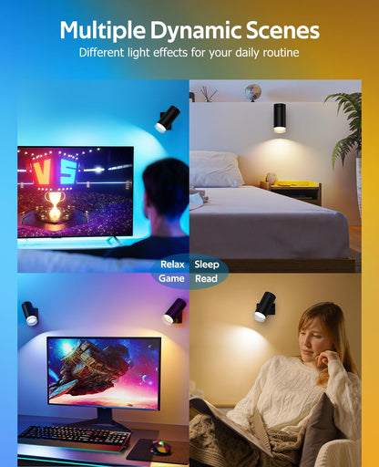 Battery Operated Wall Lights 2 Pack Rechargeable Wall Lights Indoor Touch Dimmable with Remote Control,Magnetic Wall Sconce Lights Battery Black Wireless LED Decor Lighting 3000mAh [Energy Class F]