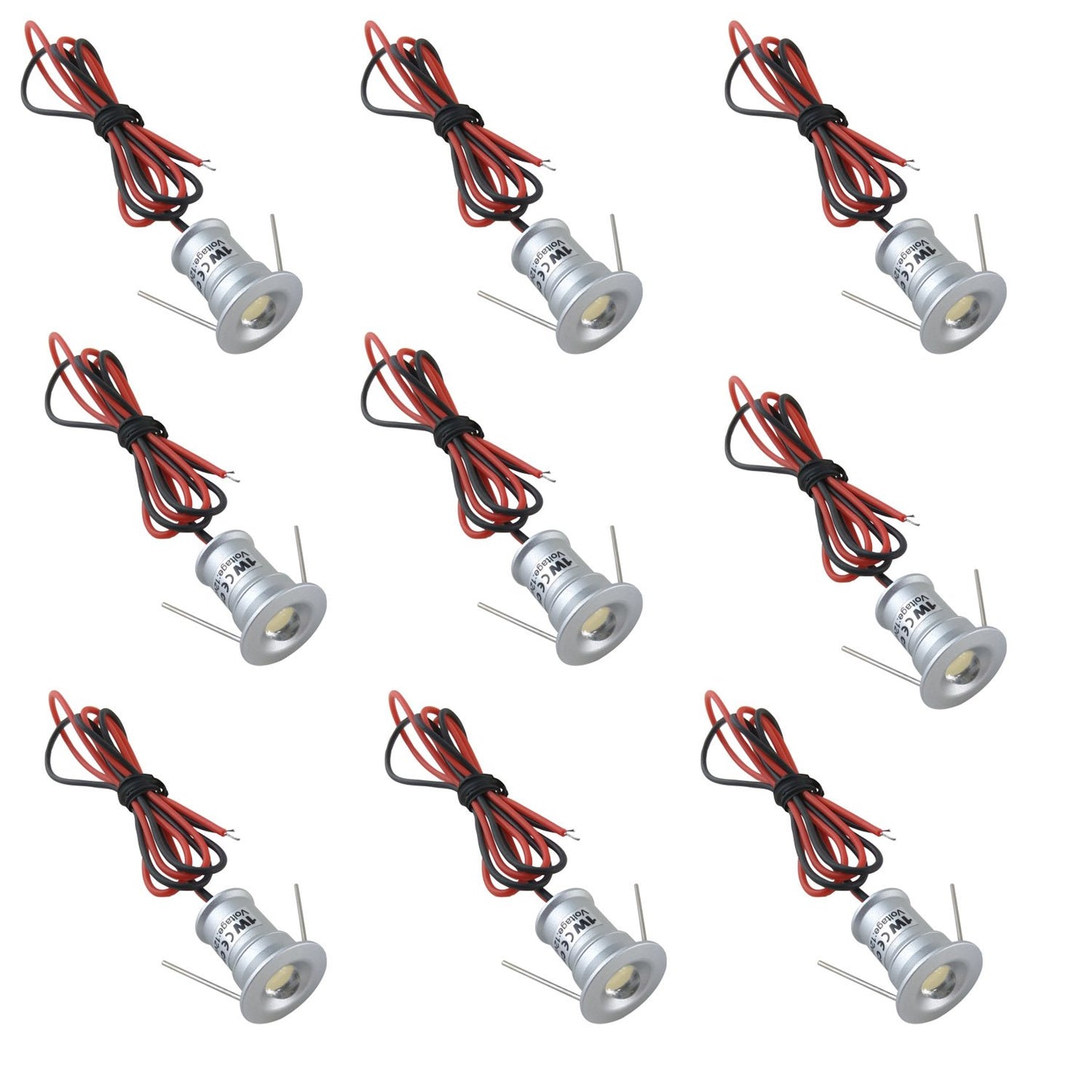 LED Small Recessed Ceiling Lights Spot Lights Downlights,IP54 Ceiling Ultra Slim 9 Pack,Small Spot Lamp with Hardwired for Kitchen,Stairs,Hallway,DIY Lighting,Bookshelf (6000K Daylight White)