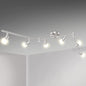 LED Ceiling Light 6 Way Rotatable Spot Lights for Ceiling,Flexible Ceiling Lights for Bedroom,Living Room,Nickel with Protectiv Bulb Trims(Gu10 Bulbs Not Included)
