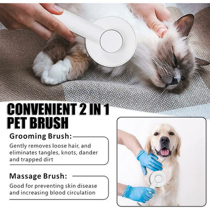 Cat Brush, Self-Cleaning Cat Brush, Pet Hair Brush, Dog And Cat Brush Grooming Comb For Anti-Hair Brush For Pets