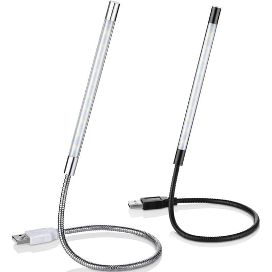 2 Pieces Usb LED Reading Lights Stick Flexible Usb Book Light Dimmable LED Usb Light Touch Gooseneck For Laptop Book