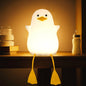 Cute Yellow Duck Night Light - Silicone Night Light for Children - Dimmable Touch Control with Timer - Baby Care Night Light - USB Rechargeable LED Bedside Lamp - Suitable for Bedroom and Nursery Decoration