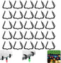 30 pieces - Christmas lighting clips - Light clips - Plastic clips - Lighting hooks - Party lighting clamps - festive string lights clips - hooks - for party decoration, gutter, fencing, roof edge - 49*42*13.7 mm - black