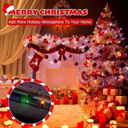 30 pieces - Christmas lighting clips - Light clips - Plastic clips - Lighting hooks - Party lighting clamps - festive string lights clips - hooks - for party decoration, gutter, fencing, roof edge - 49*42*13.7 mm - black