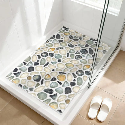 Shower Mat Non-Slip, Quick Drying Anti Mats for Inside Shower, Soft PVC Loofah Foot Scrubber Mat, Extra Large Bath Tub, Bathroom, Floor, Hotel