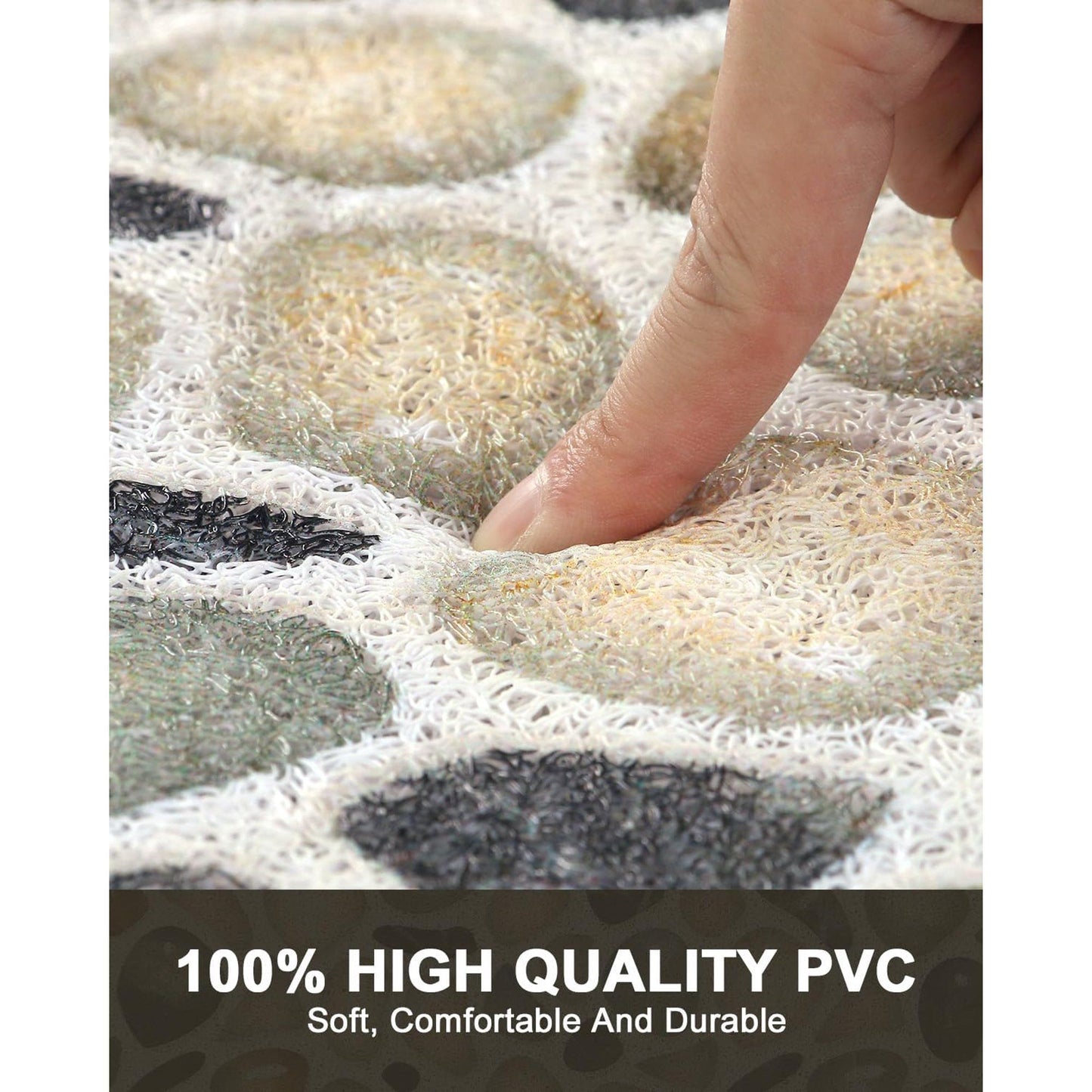Shower Mat Non-Slip, Quick Drying Anti Mats for Inside Shower, Soft PVC Loofah Foot Scrubber Mat, Extra Large Bath Tub, Bathroom, Floor, Hotel
