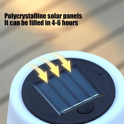 Solar Table Lamp Outdoor Table Lamp Solar Lights Outdoor Waterproof Rechargeable Table Lamp WirelessTable Lamps for Desk Patio Garden Yard Room Decor