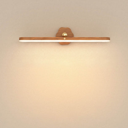 Wall Lights for Bedroom Battery Operated Wall Sconce Lamp Vanity Light Magnetic Wooden Wireless Rechargeable Wall Lights,Rotating Multi-purpose Night Light Movable Light Detachable Cabinet Light A