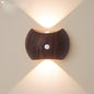 Indoor Wall Lamp - Night Light with Motion Sensor - Wireless LED Wall Light - Rechargeable Wall Lamp - Stair Lighting - Closet Lighting - Bedroom Lamp - USB Rechargeable - Magnetic -Warm White Light - Dark Wood - 1 Piece
