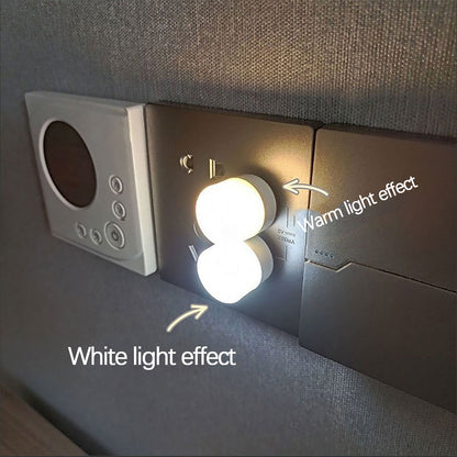 USB Night Light, LED Mini Light Bulb, Plug in Night Light, Small Bedside Night Lights, USB Light Bulb for Bedroom, Hallway, Kitchen, Car Tiny Light, Power Bank Power Outage Emergency Light Beige
