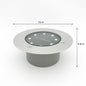 4Pcs Solar 8LED Cast‑Aluminum Buried Ground Lamps Warm Light Waterproof Lawn Lamp Villa Backyard Halloween Holiday Outdoor Decor Light