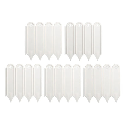 5 Pack Plastic Garden Fence Edging, Decorative Picket Border for Lawn Flower Bed and Yard, 8 x 5.9 in