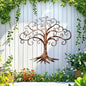 Waterproof Iron Metal Wall Art Decor, Modern Hanging Ornament for Outdoor Garden Patio, 11.81 x 9.84 in