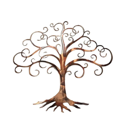 Waterproof Iron Metal Wall Art Decor, Modern Hanging Ornament for Outdoor Garden Patio, 11.81 x 9.84 in