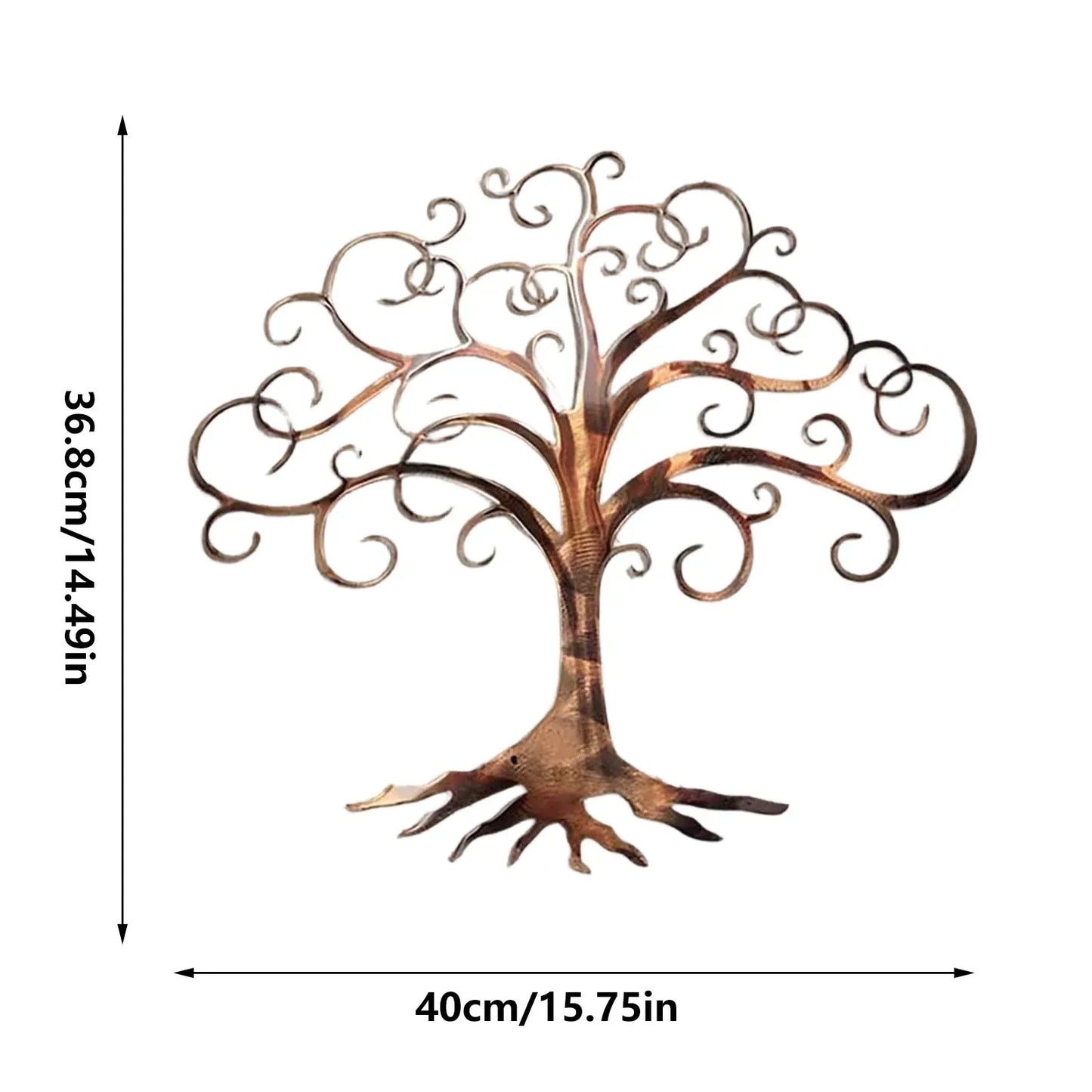 Waterproof Iron Metal Wall Art Decor, Modern Hanging Ornament for Outdoor Garden Patio, 11.81 x 9.84 in