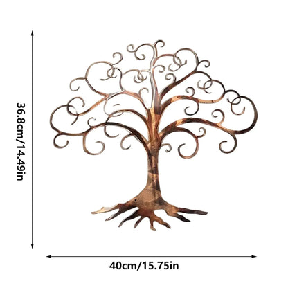 Waterproof Iron Metal Wall Art Decor, Modern Hanging Ornament for Outdoor Garden Patio, 11.81 x 9.84 in