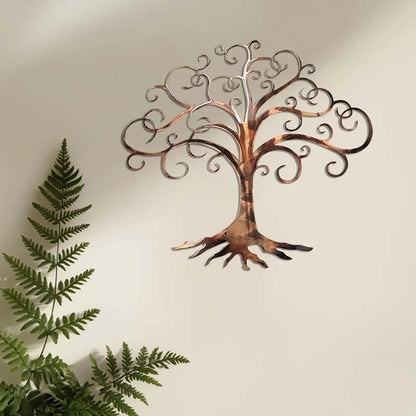 Waterproof Iron Metal Wall Art Decor, Modern Hanging Ornament for Outdoor Garden Patio, 11.81 x 9.84 in