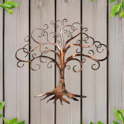 Waterproof Iron Metal Wall Art Decor, Modern Hanging Ornament for Outdoor Garden Patio, 11.81 x 9.84 in