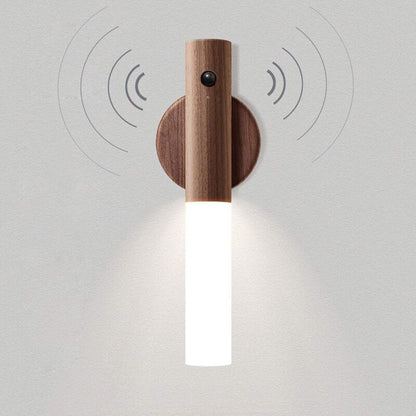 Lighting Wood Wall Light Battery LED Children s Night Light Wireless Motion Sensor Portable Vintage Closet Lamp USB Rechargeable Magnetic Night Lamp