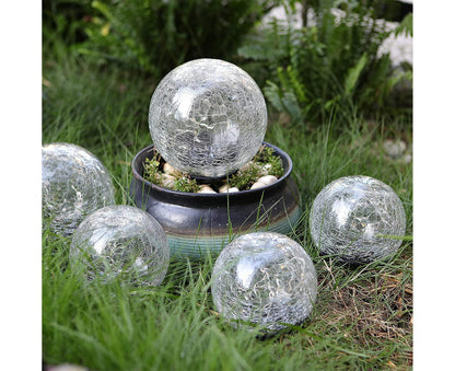 Solar Garden Light - Crack Glass Ball Lights Solar Lights Outdoor Garden Decorative Walkway Solar Lights for Garden
