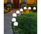 Solar Lights Outdoor, 6 Pack Solar LED Globe Powered Garden Light Waterproof for Yard Patio Walkway Landscape In-Ground Spike Pathway Cool White