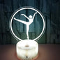 JUSCH Ballerina Night Light Colorful 3D Light with Touch Remote Control Desk Lamp 3D LED Illusion Light B091-477