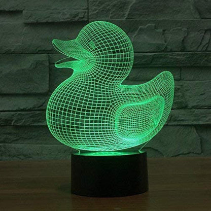 3D Duck Night Light Lamp Illusion Night Light 7 Color