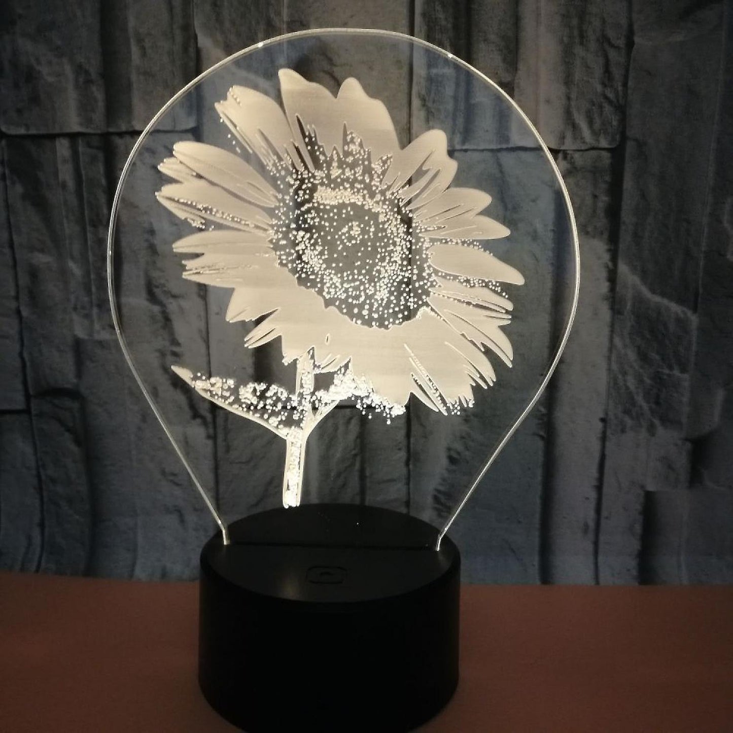 3D Sunflower Night Light Touch Table Desk Optical Illusion Lamps 7 Color Changing Lights Home Decoration Xmas Birthday Gift B091-223