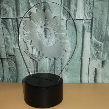 3D Sunflower Night Light Touch Table Desk Optical Illusion Lamps 7 Color Changing Lights Home Decoration Xmas Birthday Gift B091-223