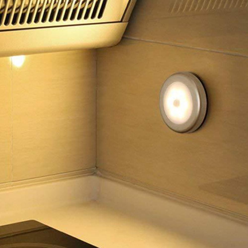 3Pcs Motion Sensor LED Lights Battery Operated Night Lights for Closet Cabinet Hallway Stair Warm White Light