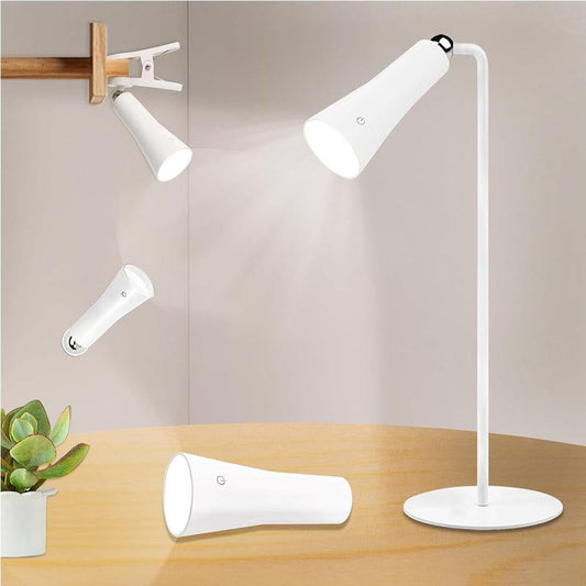 4-in-1 Wireless Touch Control Night Light Multifunctional Desk Lamp Clamp Light Wall Light Emergency Lamp White