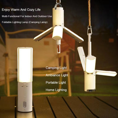 4000mAh-Multifunctional Foldable Camping Light, Rechargeable Tent Lantern, Portable Outdoor Emergency Light