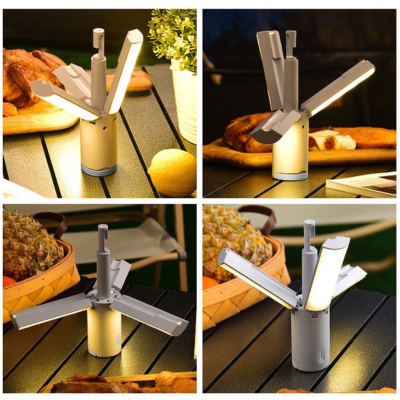 4000mAh-Multifunctional Foldable Camping Light, Rechargeable Tent Lantern, Portable Outdoor Emergency Light