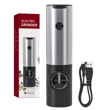 Type-C -Electric Pepper Grinder, 5-level Adjustable Spice Mill With LED Light, Automatic Salt & Pepper Grinder