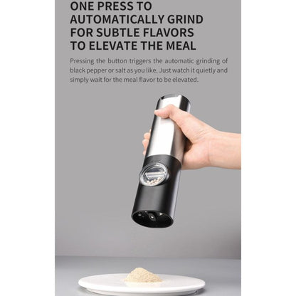 Type-C -Electric Pepper Grinder, 5-level Adjustable Spice Mill With LED Light, Automatic Salt & Pepper Grinder
