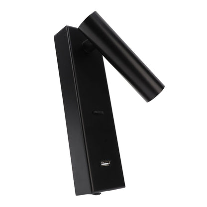LED Wall Reading Light Simple Stylish Wall Mounted Light with Switch USB Port for Indoor Bedroom 100‑240V