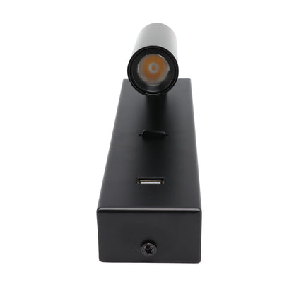 LED Wall Reading Light Simple Stylish Wall Mounted Light with Switch USB Port for Indoor Bedroom 100‑240V