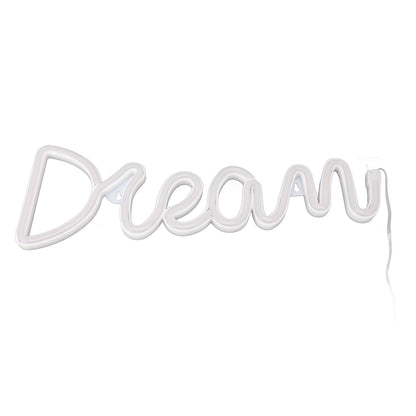 LED Neon Light Dream Battery USB Operated Neon Wall Light for Bedroom Living Room Bar Party Christmas Wedding