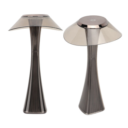 LED Table Lamp USB Charging Night Light 3 Lighting Mode with Touch Sensor for Home Room Smoky Grey