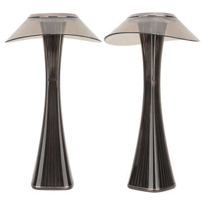 LED Table Lamp USB Charging Night Light 3 Lighting Mode with Touch Sensor for Home Room Smoky Grey