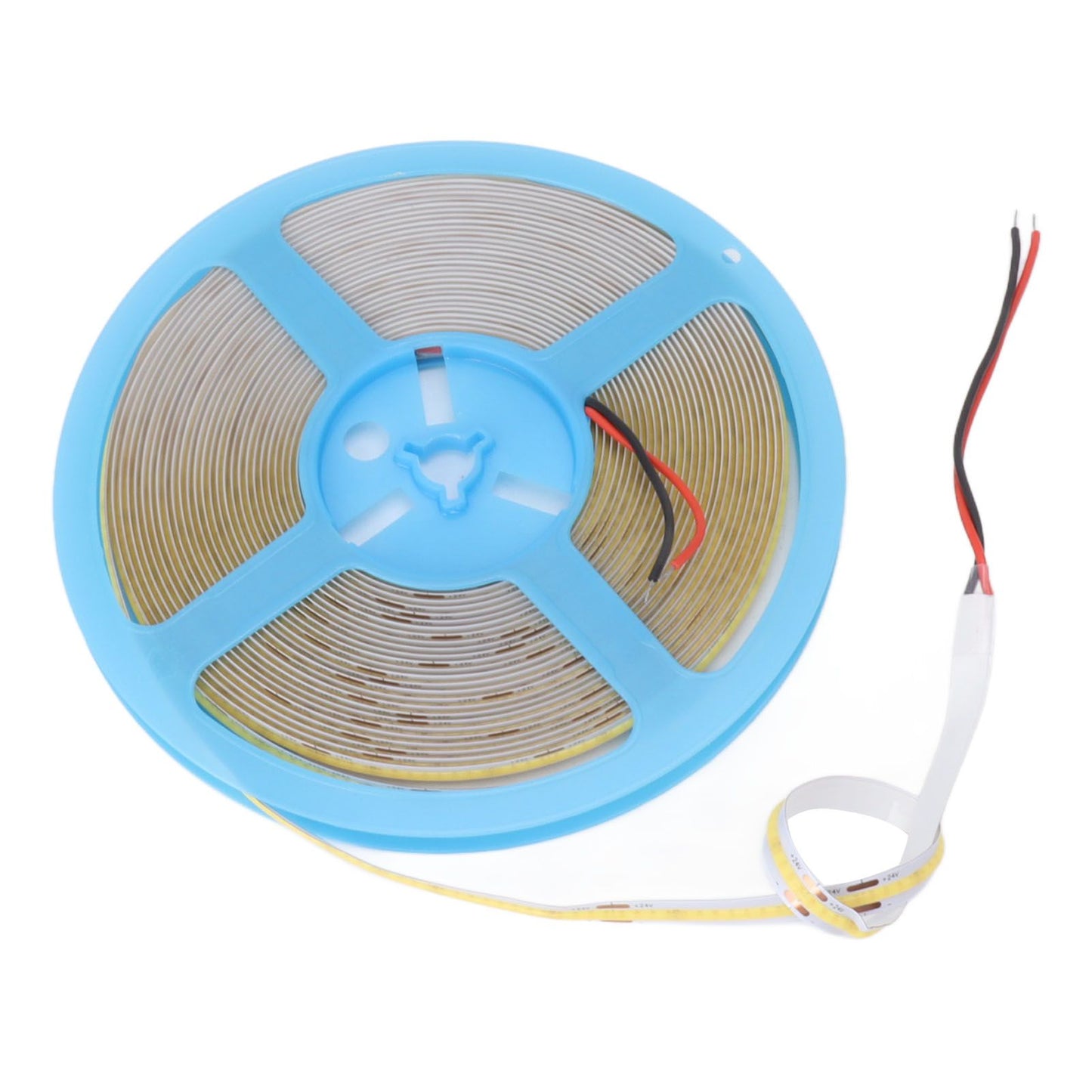 COB LED Strip Light 320LEDs 110lm Adhesive Uniform Natrual Flexible Tape Light for Indoor Home Cabinet 24V 32.8ft 4000K Neutral Light