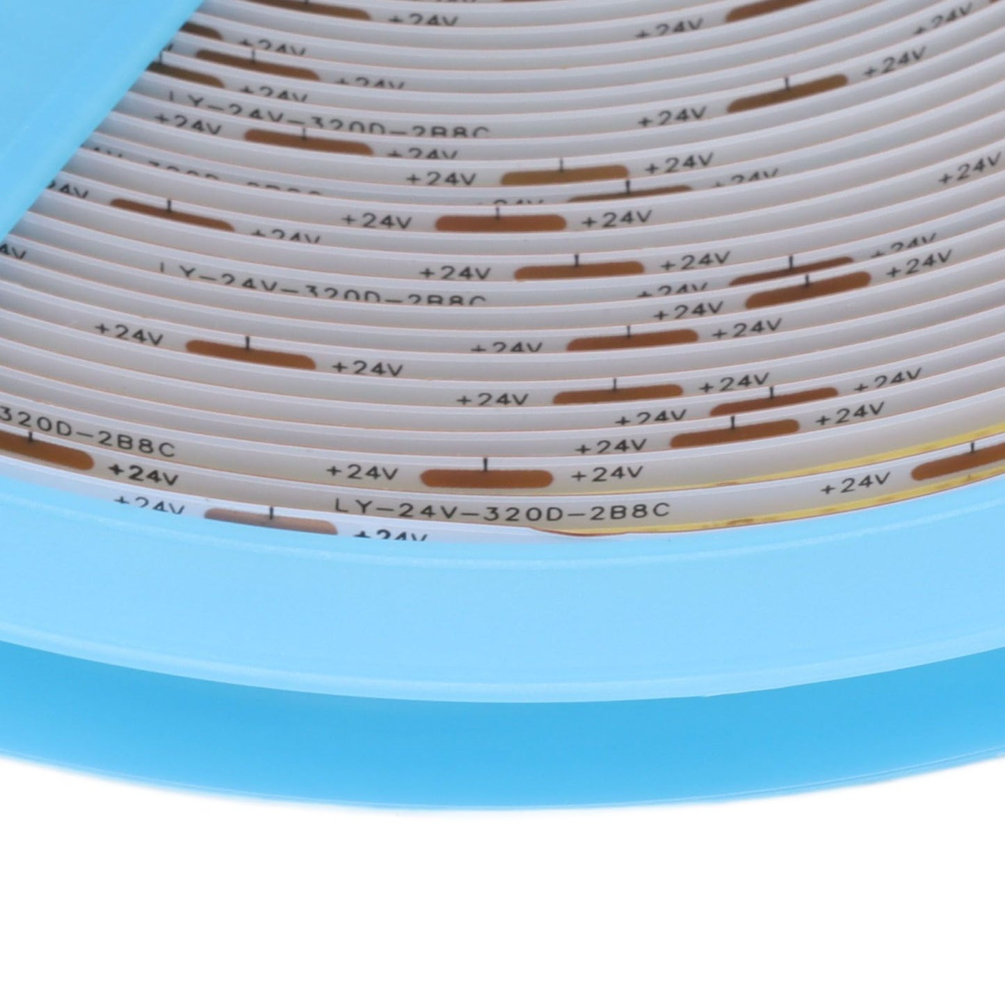 COB LED Strip Light 320LEDs 110lm Adhesive Uniform Natrual Flexible Tape Light for Indoor Home Cabinet 24V 32.8ft 4000K Neutral Light