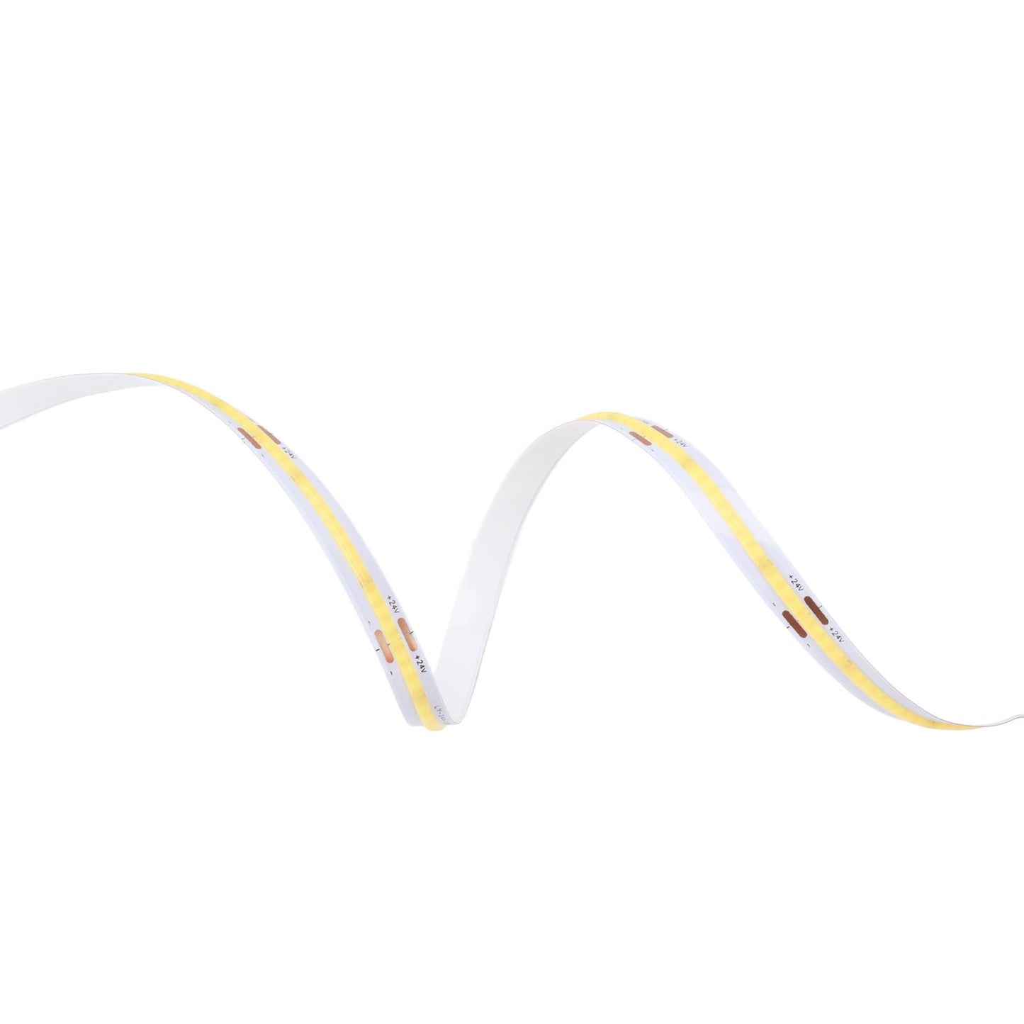 COB LED Strip Light 320LEDs 110lm Adhesive Uniform Natrual Flexible Tape Light for Indoor Home Cabinet 24V 32.8ft 4000K Neutral Light