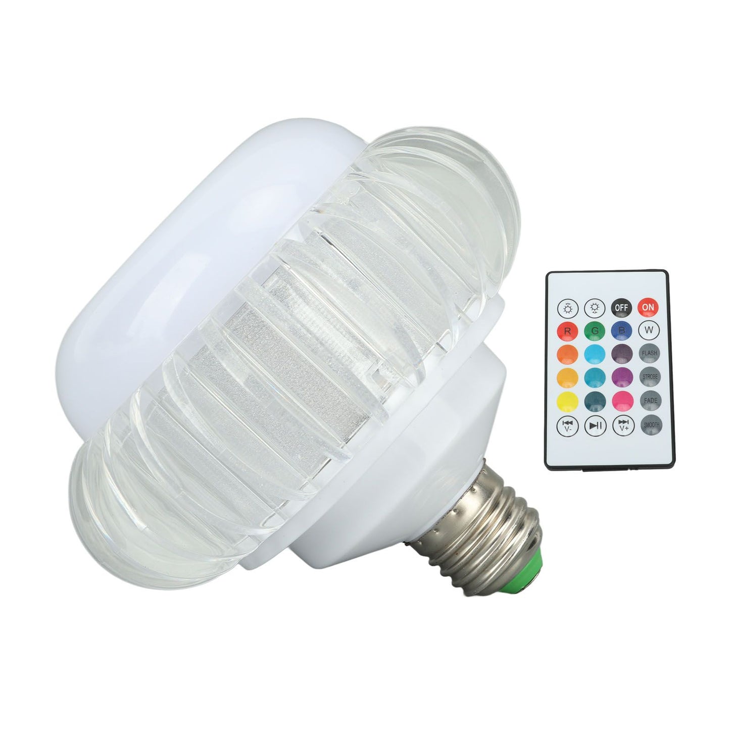 Smart LED Light Bulb Wireless Bluetooth Light Bulb Speaker E26 E27 RGB Color Changing Light Bulb With 24 Keys Remote Control