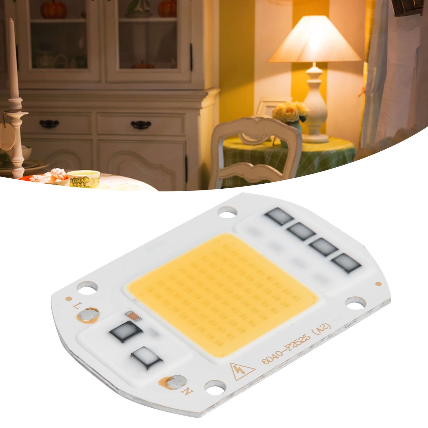 AC220V High Voltage COB Light Source Wide Lighting Area High Light Effect Brightness LED Lamp BeadsWarm Light