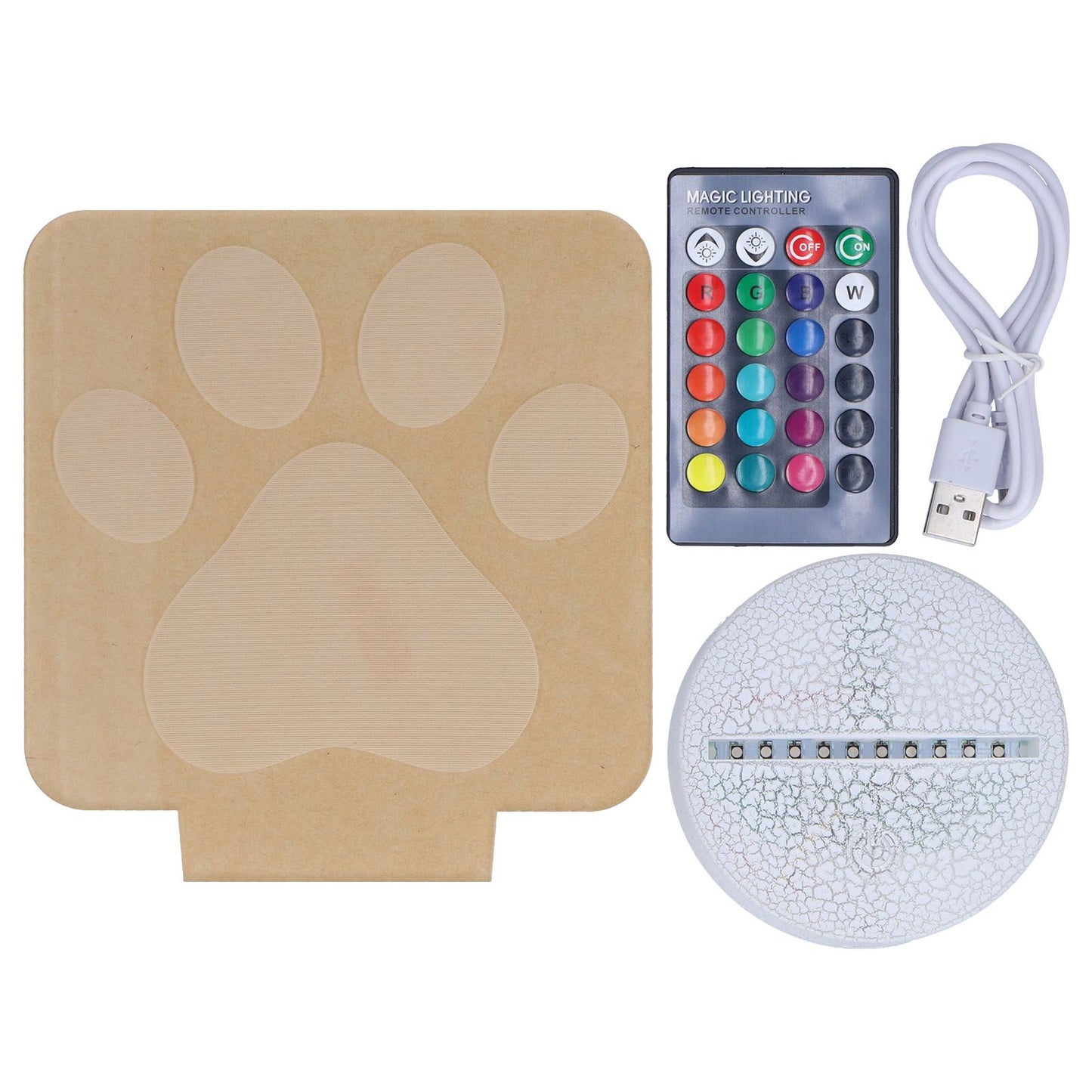 LED Night Light 16 Colors Four Lighting Modes Remote Control 3 Dimensions Little Feet Night Light for Kids Bedroom