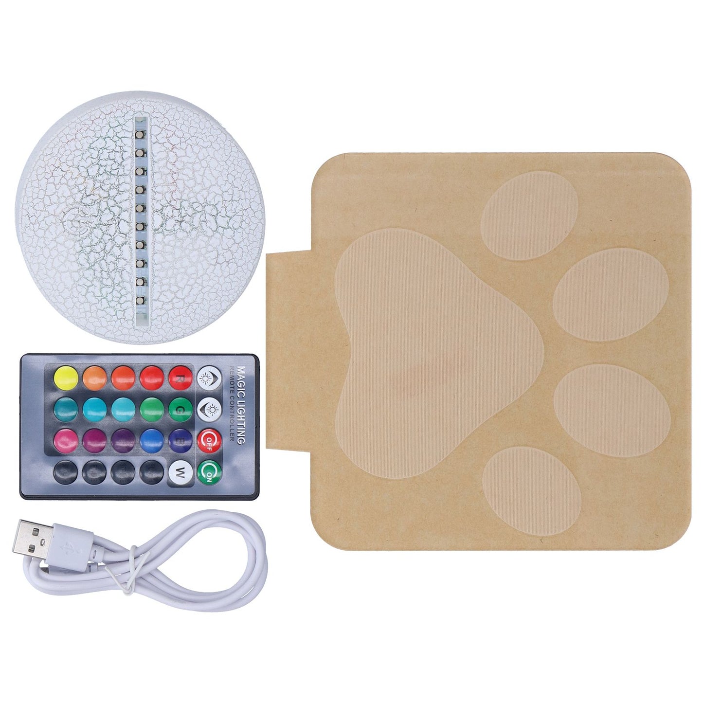 LED Night Light 16 Colors Four Lighting Modes Remote Control 3 Dimensions Little Feet Night Light for Kids Bedroom
