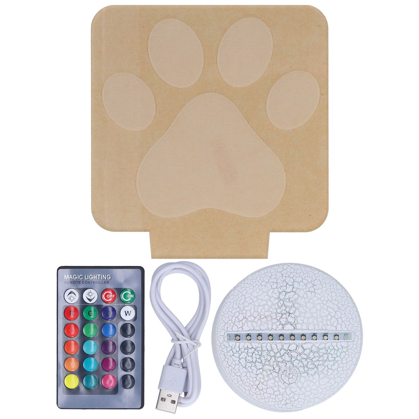 LED Night Light 16 Colors Four Lighting Modes Remote Control 3 Dimensions Little Feet Night Light for Kids Bedroom