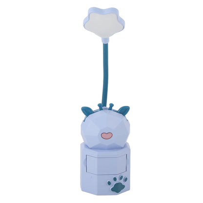 Kids Reading Light Cute Design USB Charging Warm Light 360 Degrees Gooseneck Adjustment Safe Material Kids LampPurple