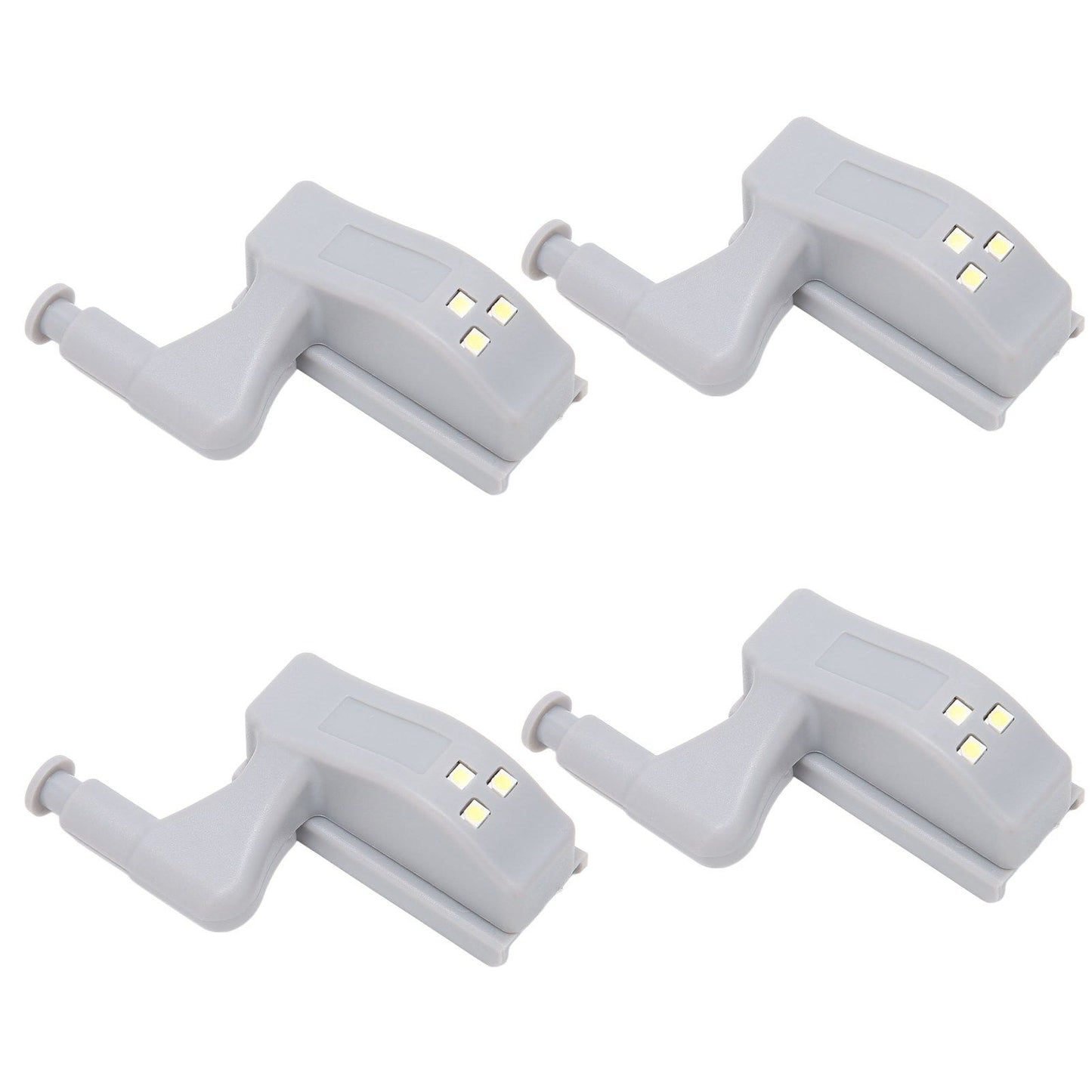 10 Sets Hinge LED Light High Brightness ABS Cabinet Hinge Light with 3 LED Lamp Beads Hinge Lights for Wardrobe CabinetWhite Light